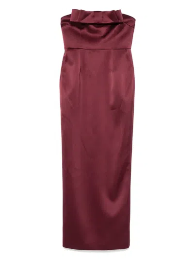 The New Arrivals Ilkyaz Ozel Sisu Maxi Dress In Red