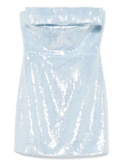 The New Arrivals Ilkyaz Ozel Sisu Mini Dress In Blue