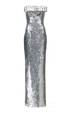 The New Arrivals Ilkyaz Ozel Sisu Mysticum Sequined Dress In Silver