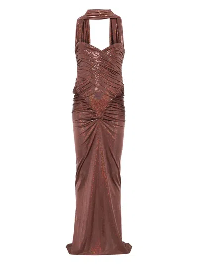 The New Arrivals Ilkyaz Ozel Sleeveless Dress In Brown