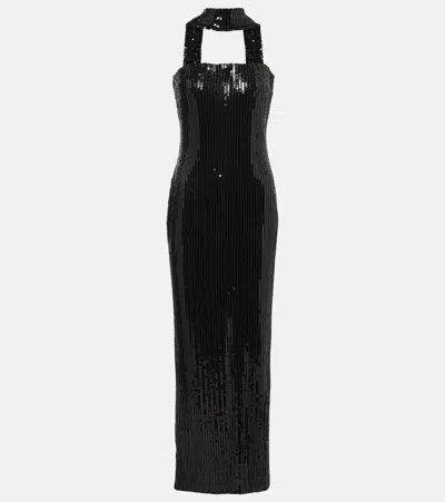 The New Arrivals Ilkyaz Ozel Robe Suri Mit Pailletten In Schwarz