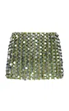 The New Arrivals Ilkyaz Ozel Tai Pailette-sequined Mini Skirt In Grey
