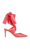 The New Arrivals Ilkyaz Ozel Vanille Silk Satin Ballerina Pumps In Pink