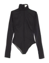 The New Arrivals Ilkyaz Ozel Woman Bodysuit Black Size 10 Silk In Black