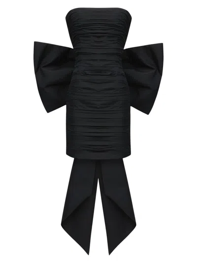 The New Arrivals Ilkyaz Ozel Women's Lina Back Bow Minidress In Black