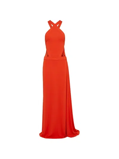 The New Arrivals Ilkyaz Ozel Yoko Cutout-detail Maxi Dress In Red