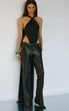 The New Arrivals Ilkyaz Ozel Yoko Jet Halter Top In Black