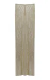 The New Arrivals Ilkyaz Ozel Zada Low-rise Maxi Skirt In Gold