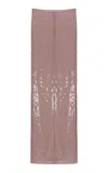 The New Arrivals Ilkyaz Ozel Zada Metallic Maxi Skirt In Pink