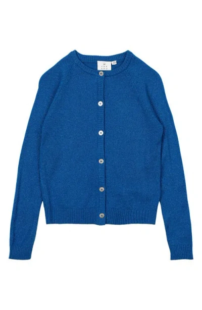 The New Kids' Eve Glitter Cardigan In Daphne