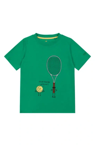 The New Kids' Knox Tennis Graphic T-shirt In Holly Green