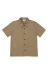 THE NEW THE NEW KIDS' KRISTIAN SHORT SLEEVE COTTON BUTTON-UP SHIRT