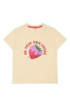 The New Kids' Loppy Sequin Embellished Organic Cotton Graphic T-shirt In Angora