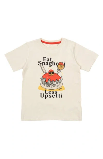 The New Kids' Nedrick Eat Spaghetti Graphic T-shirt In White Swan