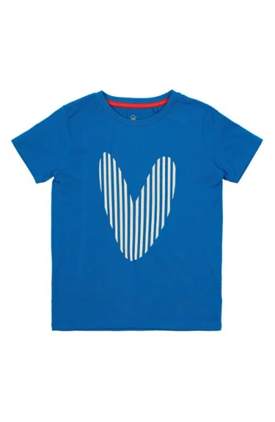 The New Kids' Norrine Stripe Heart Graphic T-shirt In Daphne