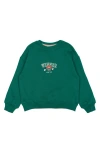 The New Kids' Paul Oversize Organic Cotton Sweatshirt In Green