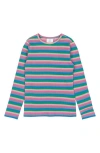 The New Kids' Piper Stripe Long Sleeve Top In Multi