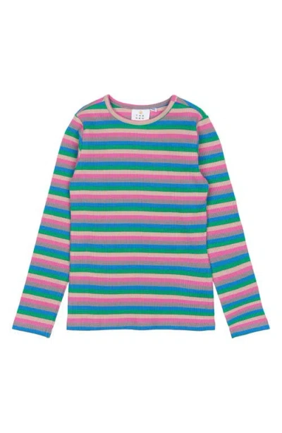 The New Kids' Piper Stripe Long Sleeve Top In Multi