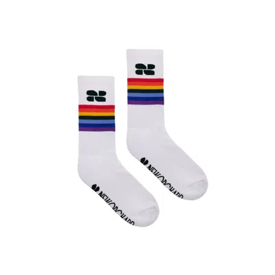 The New Orchard Women's White Sports Vegan Rainbow
