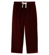 The New Society Abril Velour Pants In Burgundy