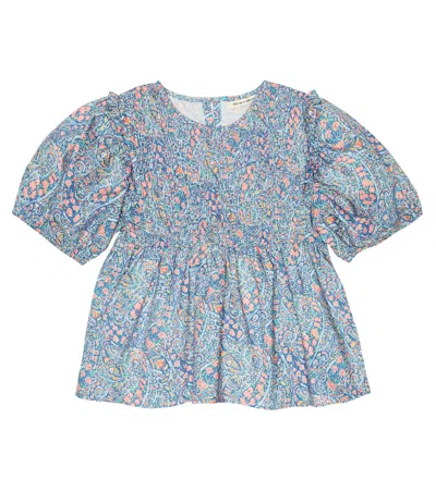The New Society Kids' Top Albertina Aus Baumwolle In Bourton Bloom Liberty Print