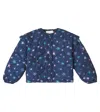 The New Society Althea Printed Padded Jacket In Blue