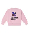 The New Society Amara Logo Cotton Jersey Sweatshirt In Purple