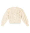 THE NEW SOCIETY AMBROSE POINTELLE COTTON CARDIGAN