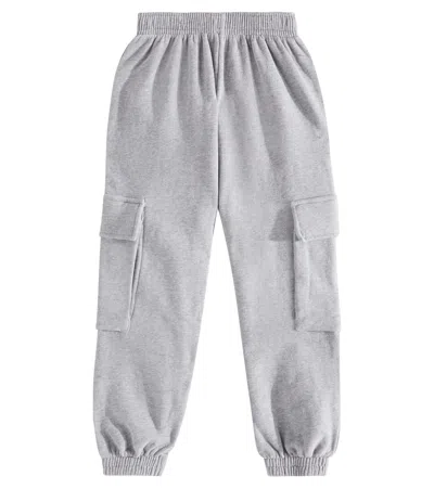 The New Society Kids' Apolo Cotton Fleece Cargo Sweatpants In Grey