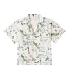 The New Society Arkoi Printed Cotton Shirt In White