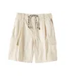 The New Society Artemis Cotton Bermuda Shorts In Yellow