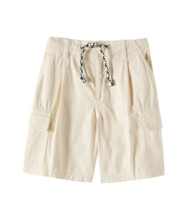 The New Society Kids' Artemis Cotton Bermuda Shorts In Yellow