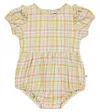 The New Society Baby Constanza Checked Bodysuit In Constanza Check