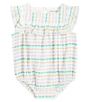 The New Society Baby Figueroa Striped Cotton Playsuit In Multicoloured