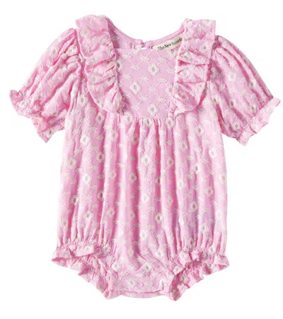 The New Society Baby Isidora Ruffled Onesie In Pink