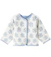 The New Society Baby Kyra Floral Cotton Jacket In Burgundy