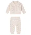 The New Society Baby Lila Cardigan And Pants Set In Neutral