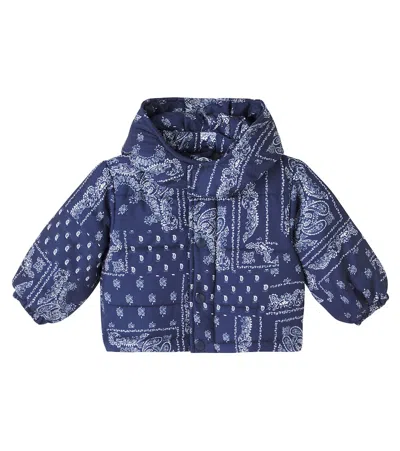 The New Society Baby Luis Printed Jacket In Blue