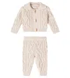 The New Society Baby Maria Sweater And Pants Set In Neutral