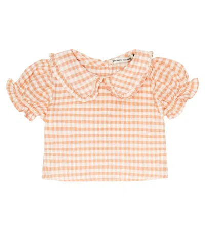 The New Society Baby Petra Cotton Top In Petra Check