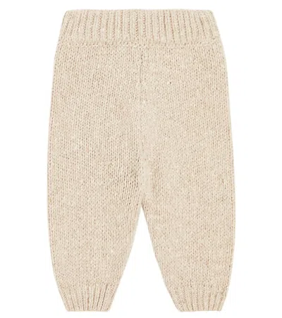 The New Society Baby Tirso Wool-blend Pants In Beige