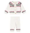 The New Society Baby Wendy Cardigan And Pants Set In White