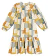 The New Society Bobble Patchwork Corduroy Dress In Multicoloured