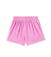The New Society Briseis Cotton Terry Shorts In Hibiscus