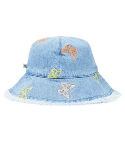 The New Society Kids' Burbank Embroidered Denim Bucket Hat