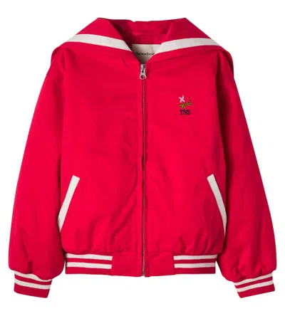 The New Society Kids' Buttercup Cotton Jacket In Red