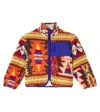 The New Society Carlos Argyle Wool-blend Fleece Jacket In Multi