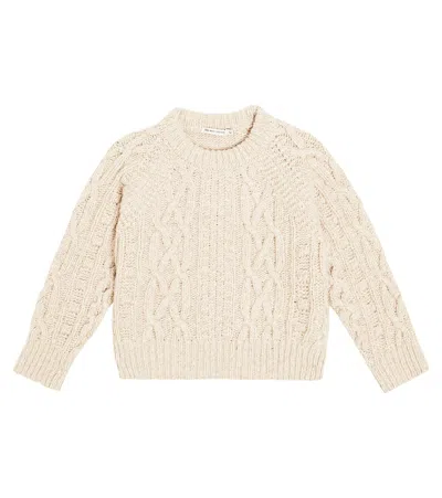 The New Society Kids' Pullover Classic Tirso In Beige