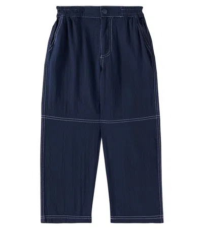 The New Society Kids' Gerade Hose Corinto Aus Baumwolle In Blau
