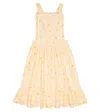 The New Society Cotton And Linen Dress In Limoncello Fiore Print